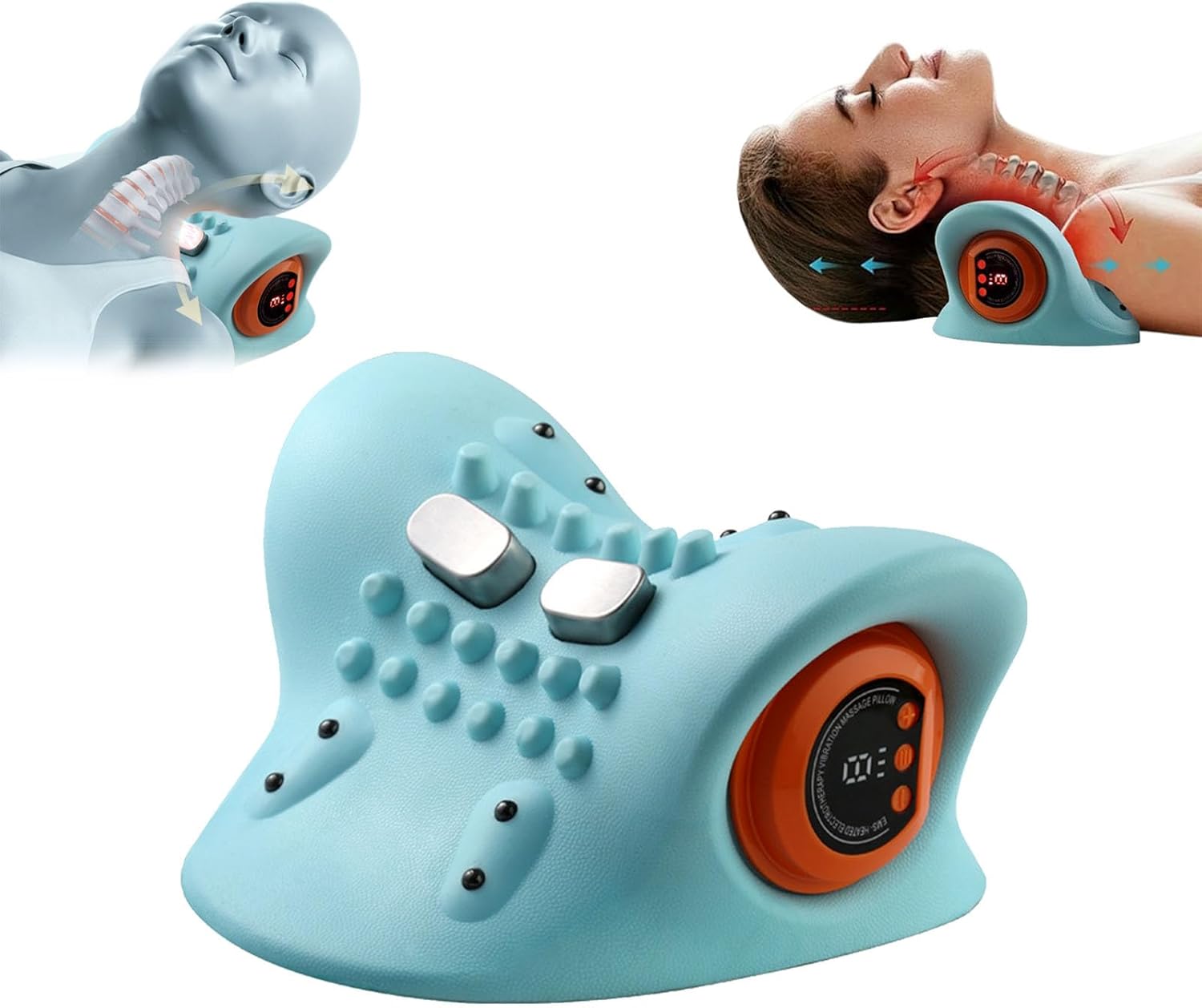 EMS Neck & Shoulder Massager with Heat – 6 Intensity Levels & 3 Heating Modes – Deep Relief for Pain & Stress – Ideal Gift for Parents, Relaxation Lovers & Office Workers