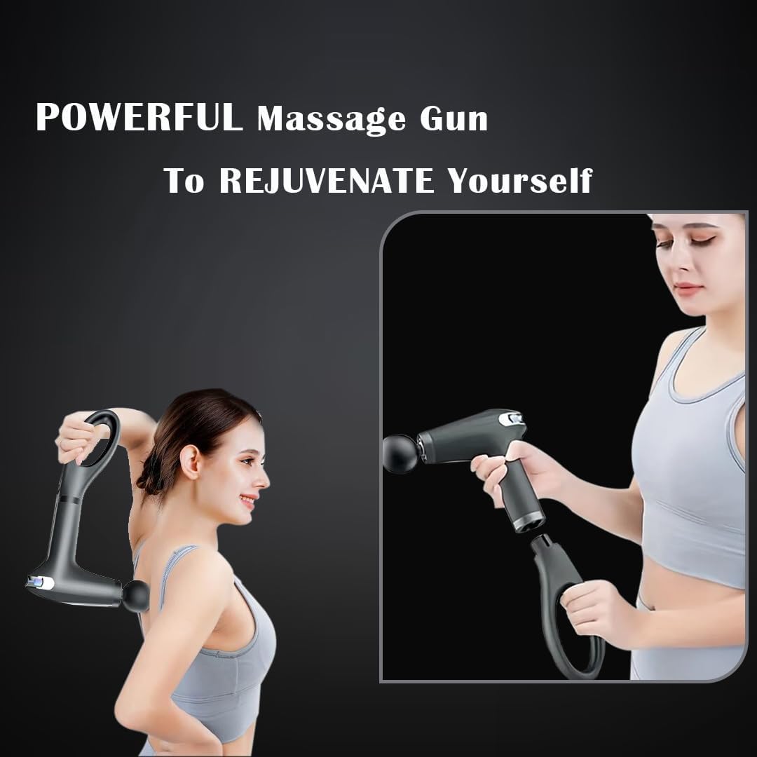 Portable Body Massage Gun | Fascial Gun Pro, Extended Handle, LED Large Screen Display