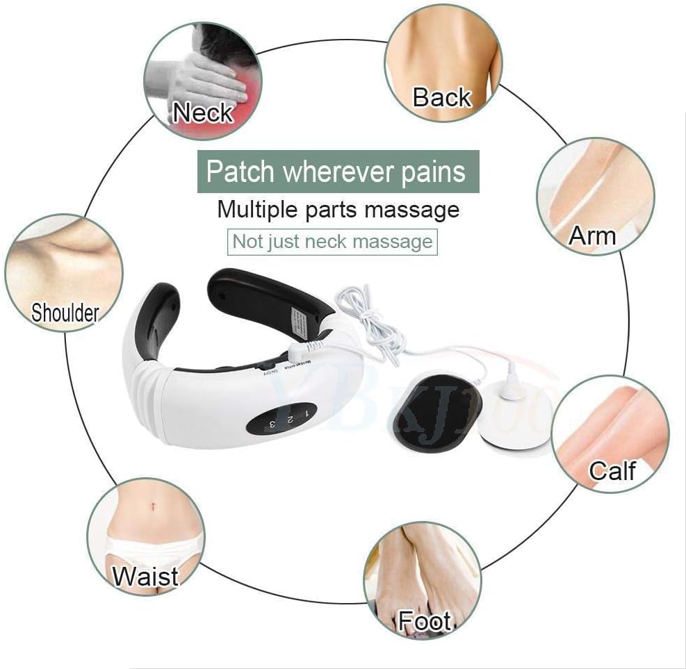 Whitecloud TRANSFORMING HOMES® Neck massager KL-5830 Portable Neck Massager With Infrared Heat and Health Neck Care (811-3) 14x15x04CM