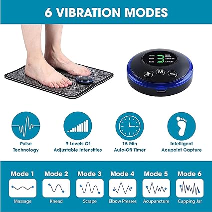 "Electric Foot Massager Mat – EMS Therapy for Pain Relief & Circulation Boost"