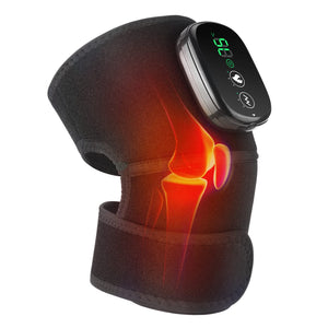 MOAJAZA Knee Brace Heated Knee Massager Heated Knee Brace Vibration Knee Heating Pad 3 Adjustable Intensity and Temperature Knee Brace for Knee/Elbow/Shoulder Relaxation