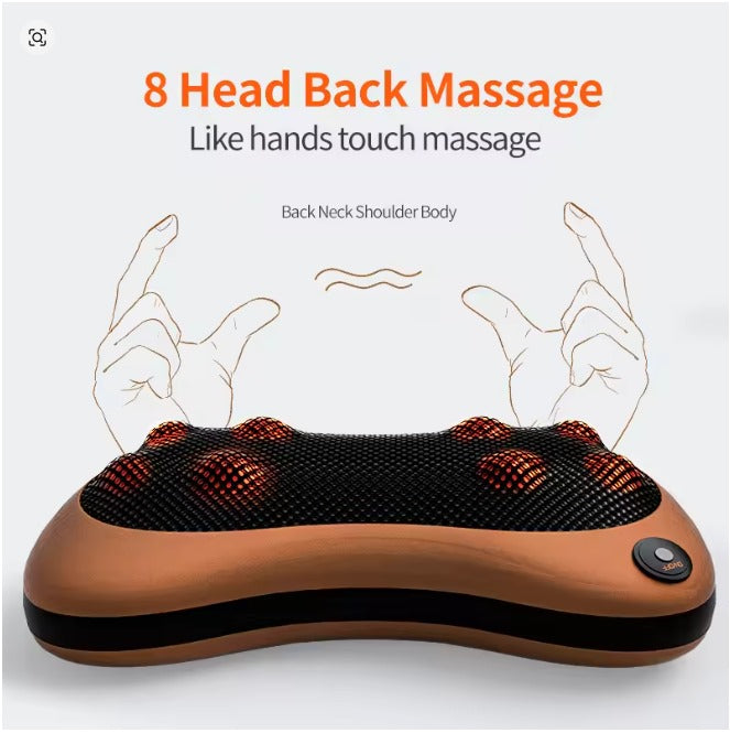 Electric Neck & Back Massage Pillow – Heat Function, Deep Tissue Relief